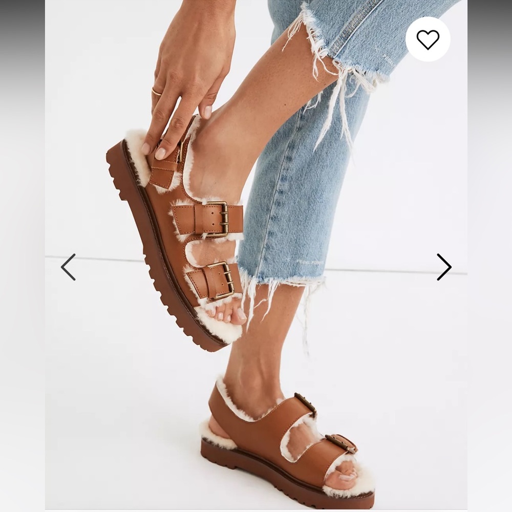 Madewell Shearling lined Madelyn Sandal